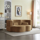 Floor Convertible Sleeper Sofa Bed With 2 Pillows