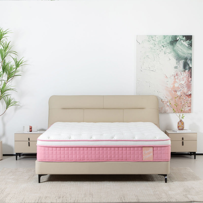 12" Hybrid Mattress With Individual Pocket Spring, Comortable Memory Foam