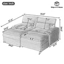 Convertible Loveseat Sofa With Storage And USB Ports - Green