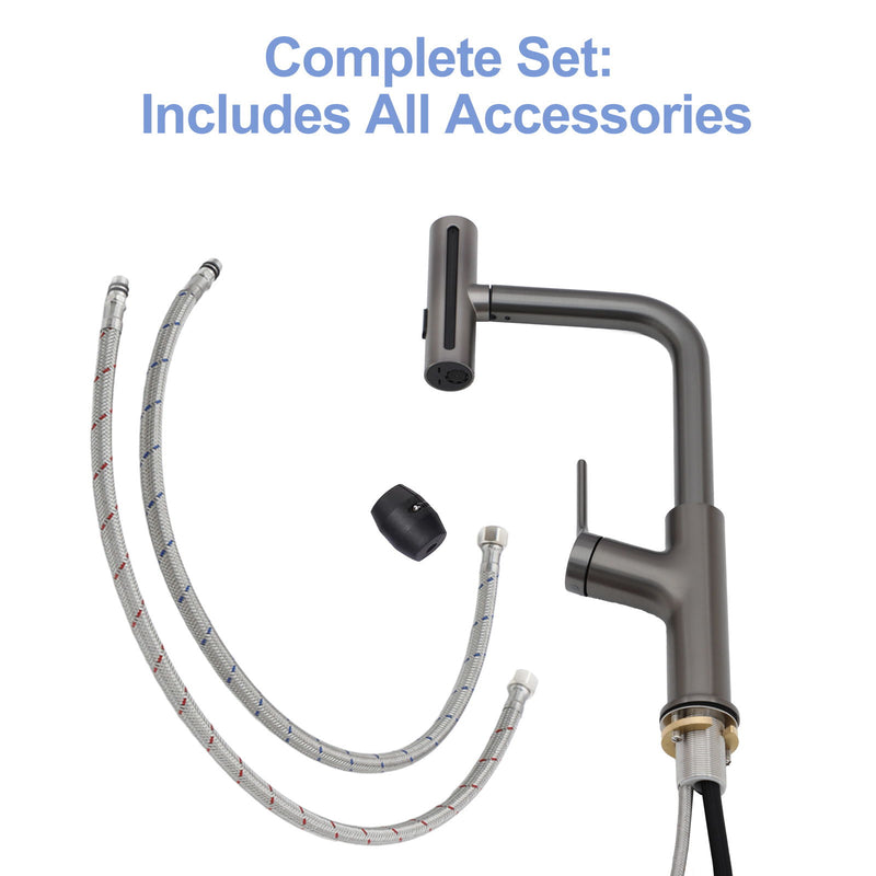 360° Pull Down Kitchen Faucet With 4 Spray Modes