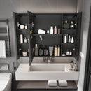 Aluminium Medicine Cabinet Mirror With LED Light And Defogging Function - Gray