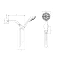 Multi Function Adjustable Hand Shower 7 Function Plastic Hand Shower With 59" Hose - Chrome