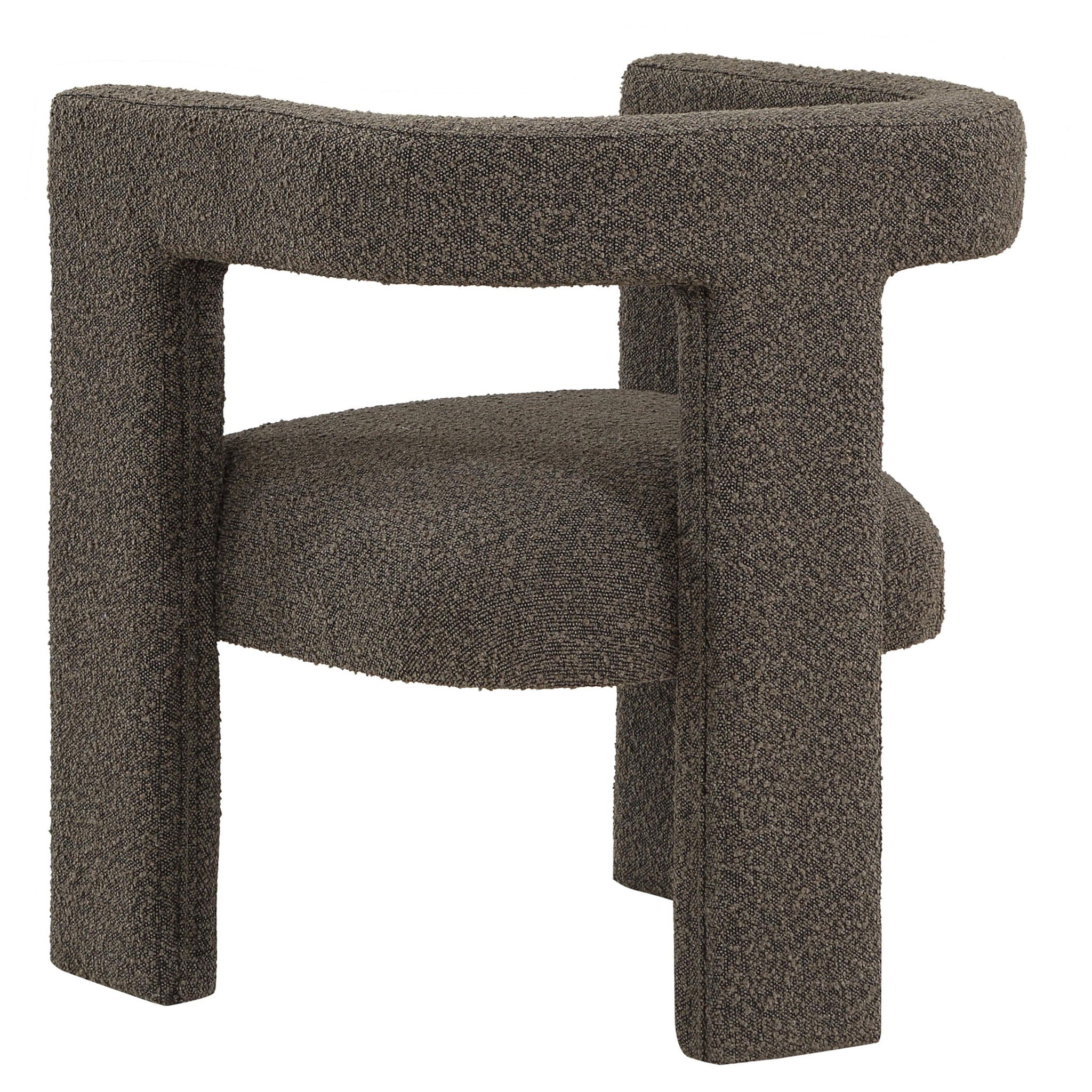 Petra Boucle Upholstered Accent Side Chair Chocolate Brown - Atlantic Fine Furniture Melbourne FL