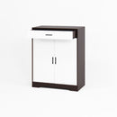 Freestanding Wooden Shoe Cabinet, 4 Tier Organizer With Drawer