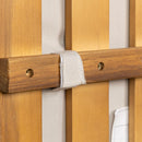 Outdoor Dining Set 1 Table 4 Chairs (Set of 5) - Teak / Beige