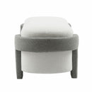 Large Versatile Storage Ottoman Bench: Spacious, Durable, Stylish - White / Light Gray