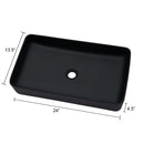 Modern Ceramic Rectangular Bathroom Vessel Sink With European Design