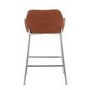 Daniella - Contemporary Fixed Height Counter Stool With Metal Legs (Set of 2)