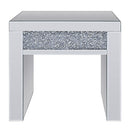 Noralie - 24" Square End Table - Mirrored & Faux Diamonds