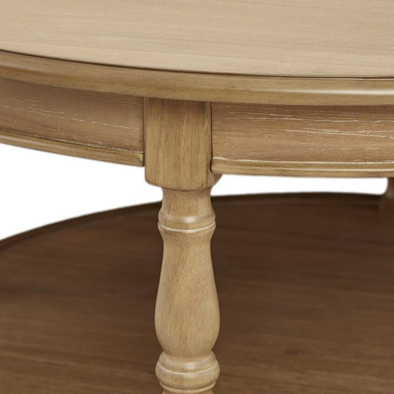 Belden - Castered Coffee Table With Turned Legs - Natural