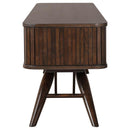 Valna - Wood TV Stand With Sliding Doors - Walnut