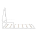 Elegant Floor Bed With House Shaped Headboard