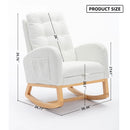 Accent Rocking Chair With Footrest, High Back