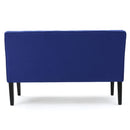 Contemporary Loveseat With Upholstered Fabric And Birch Wood Legs