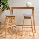 Modern Bar Stool Set With Upholstered Seating