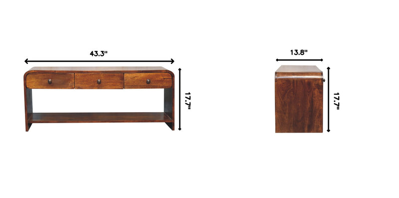 Aspen - Slim Media Unit - Dark Brown