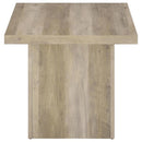 Devar - Square Engineered Wood End Table - Distressed Pine