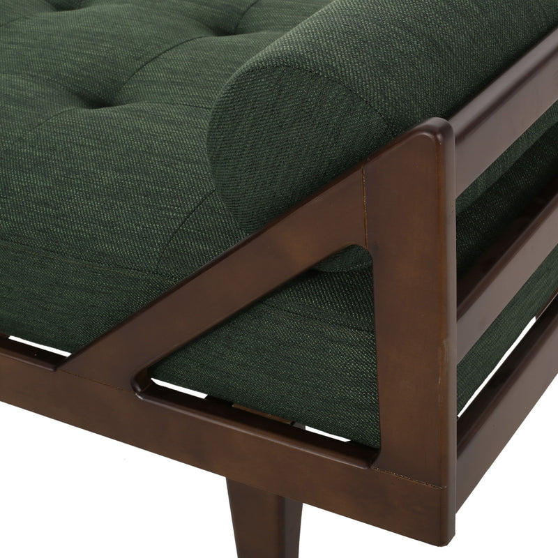 Chic Contemporary Chaise Lounge With Button Tufting And Bentwood Structure