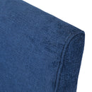 Mid Century Modern Club Chair With Upholstery And Rubberwood Legs - Navy Blue