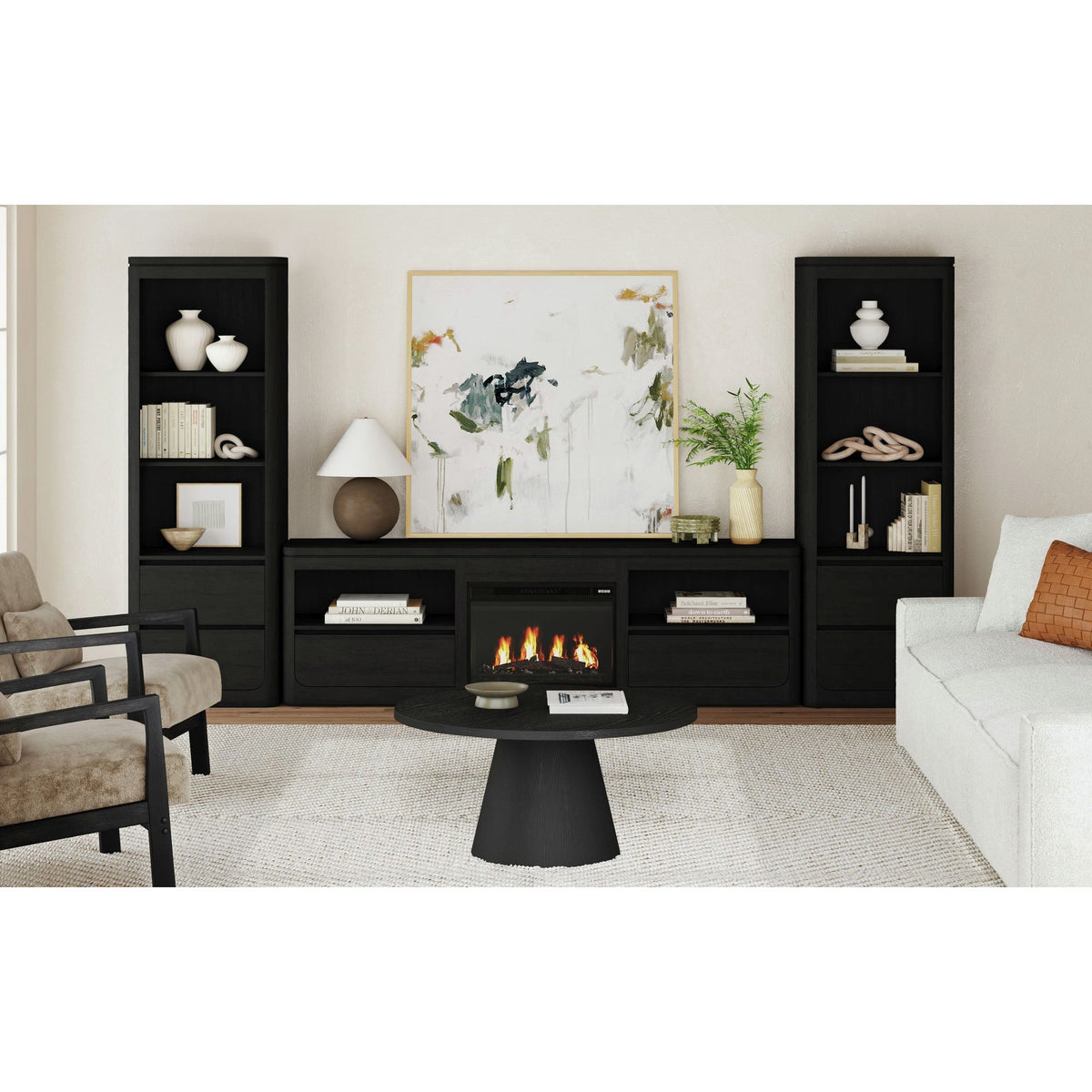 Rosalie TV Console in Black by Elements International, view 38