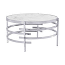 Elegant Round Table With Sintered Stone Top & Sturdy Metal Frame
