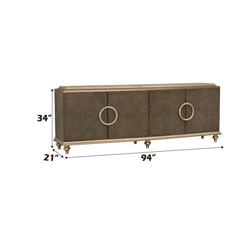 Console Cabinet - Light Brown