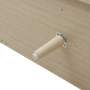 4 Door Sideboard, Carved Sideboard Buffet Cabinet With Storage, Modern Coffee Bar Cabinet With Adjustable Shelf For Living Room, Dining Room, Kitchen - Natural