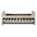 Upholstered Daybed With Trundle And Drawers