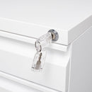 Contemporary Black 3 Drawer Mobile Filing Cabinet With Lock, Metal Office Storage For Legal / Letter Size