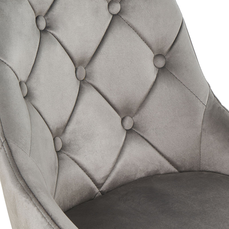 Adjustable And Space-Saving Chair With Golden Electroplated Legs