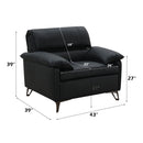 Eilene - Chair - Black Top Grain Leather