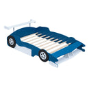 Race Car-Shaped Platform Bed With Wheels