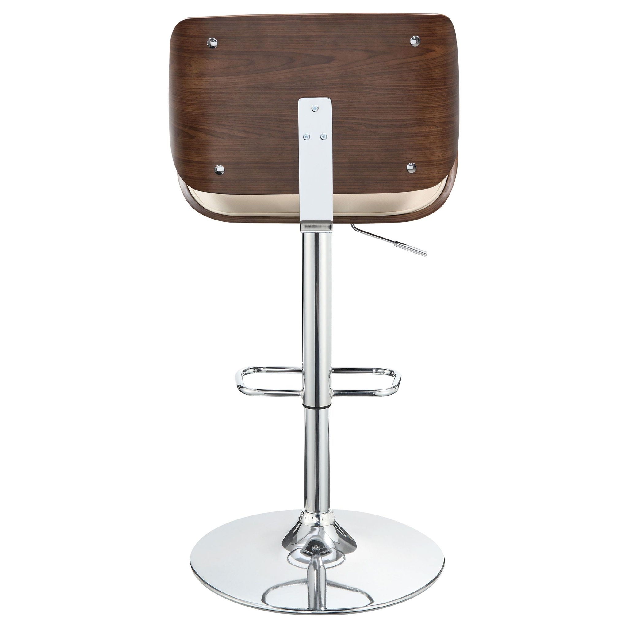 Folsom Upholstered Adjustable Bar Stool Ecru and Chrome - Atlantic Fine Furniture Melbourne FL