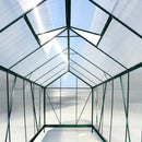 Polycarbonate Greenhouse, Heavy Duty Outdoor Aluminum Walk-In Green House Kit With Rain Gutter, Vent And Door For Backyard Garden