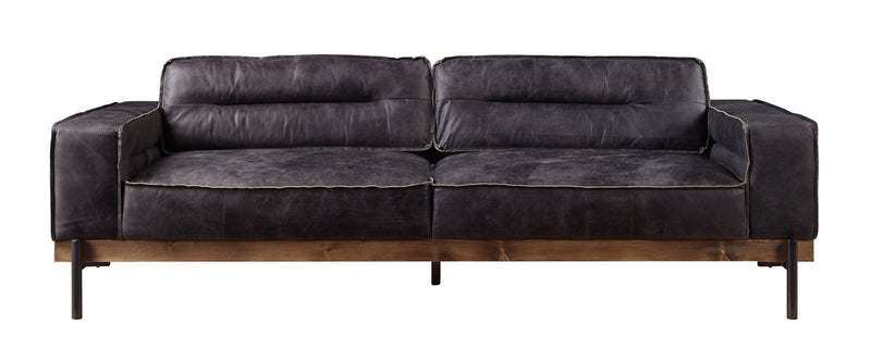 Silchester - Sofa - Antique Ebony Top Grain Leather - Atlantic Fine Furniture Inc