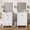 Bathroom Vanity With Integrated Undermount Ceramic Sink, 2 Doors And 1 Drawer, Soft Close Hinges