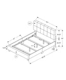 Queen Size Bed, Upholstered, Transitional - Beige