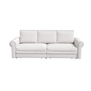 3 In 1 Convertible Sleeper Sofa With Nailhead Trim & Rolled Arm