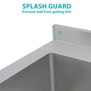 Stainless Steel Freestanding Utility Sink With Pull Out Faucet, Large Single Bowl - Brushed Nickel