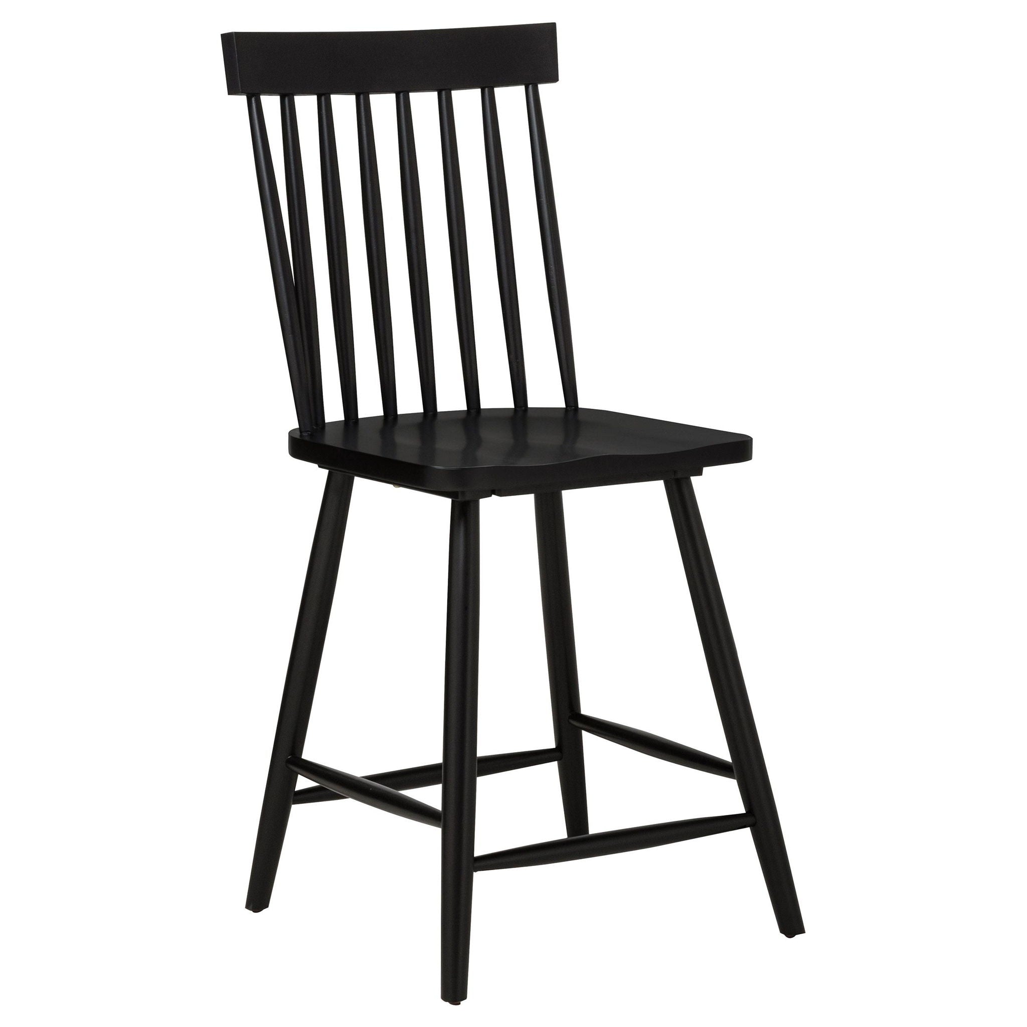 Andrews Windsor Counter Height Dining Side Chair Black (Set of 2) - Atlantic Fine Furniture Melbourne FL