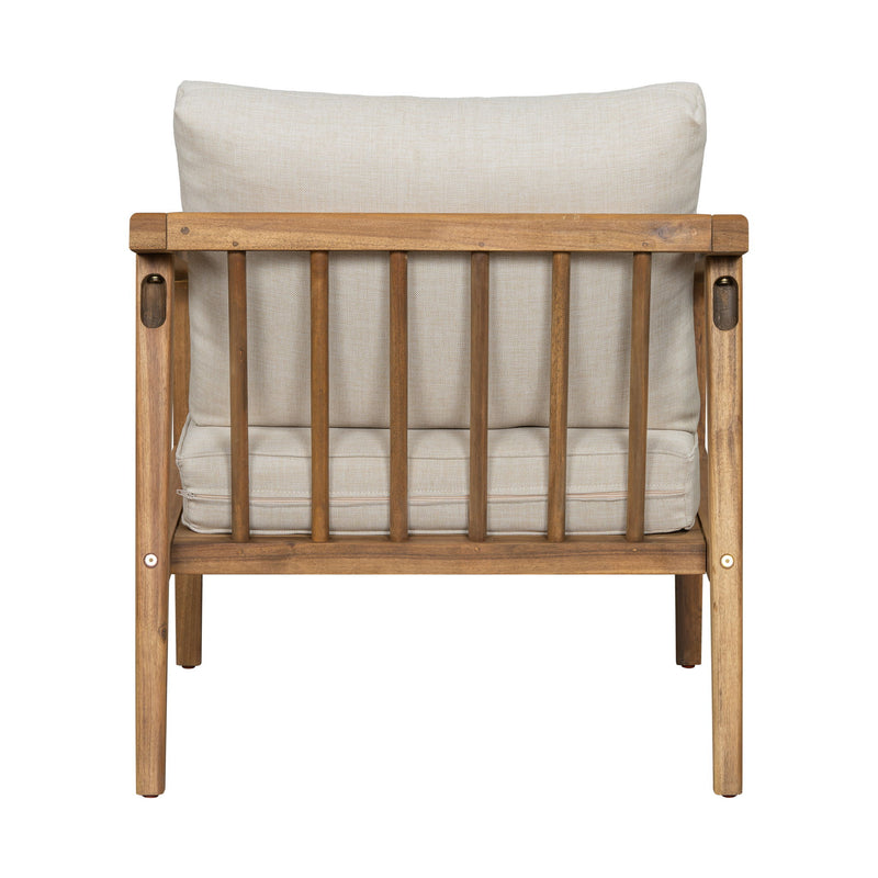 Westin - Outdoor Acacia Wood Club Chair (Set of 2) - Teak / Beige