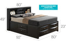 Marilla - Storage Bed With Bookcase Headboard