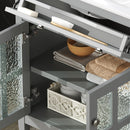 Bathroom Vanity With Ceramic Sink, Adjustable Shelf & Tip Out Tray