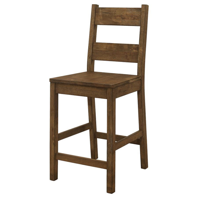 Coleman - Wood Counter Chair (Set of 2) - Rustic Golden Brown - Atlantic Fine Furniture Inc