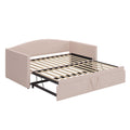 Daybed With Extended Pop Up Trundle, Upholstered Sofa Bed Daybed