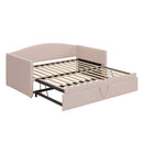 Daybed With Extended Pop Up Trundle, Upholstered Sofa Bed Daybed