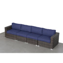 Luxurious Wicker Patio Sectional With Weather Resistant Sunbrella Cushions