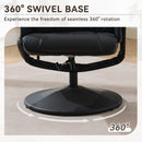 Recliner Chair With Ottoman, 360° Swivel Massage Lounge Chair With 5-Point Vibration & Heated Seat