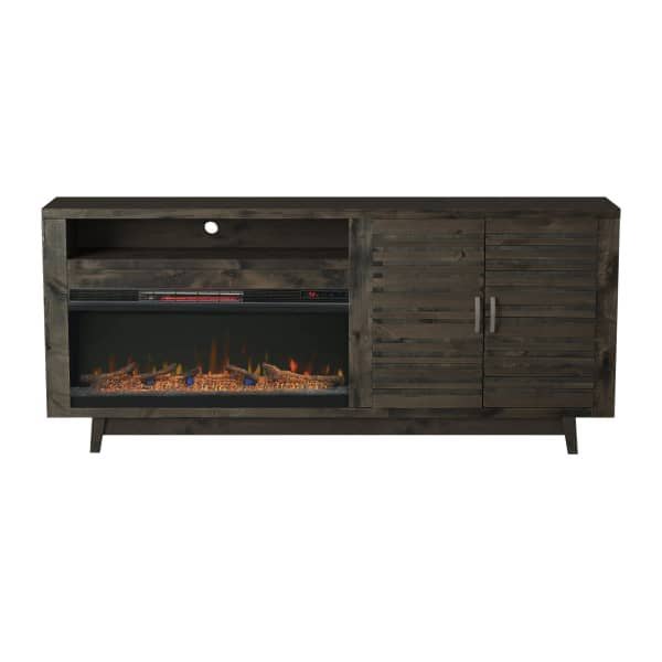 Avondale - 84" Fireplace TV Stand - Charcoal