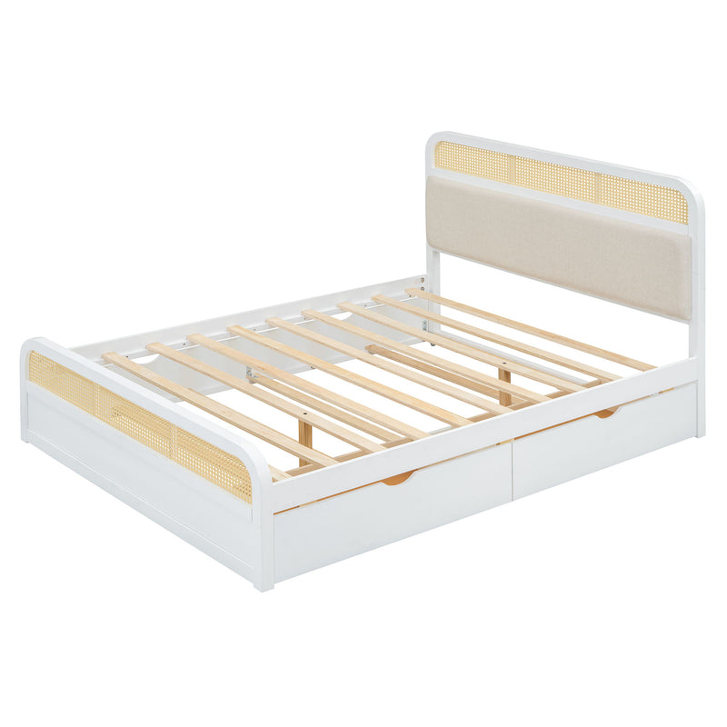 Platform Bed With Trundle And 2 Drawers